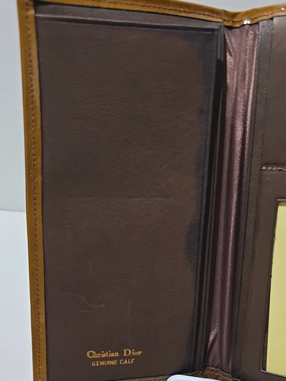 NPS Vintage Christian Dior Genuine Calf Leather Long Wallet Checkbook Cover